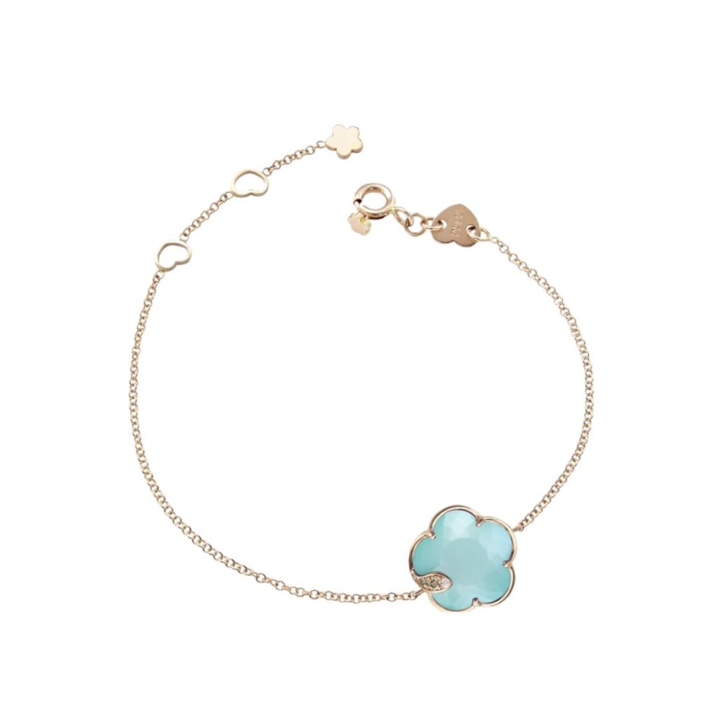 Braçalet Pasquale Bruni d'or vermell amb turquesa i pedra lluna