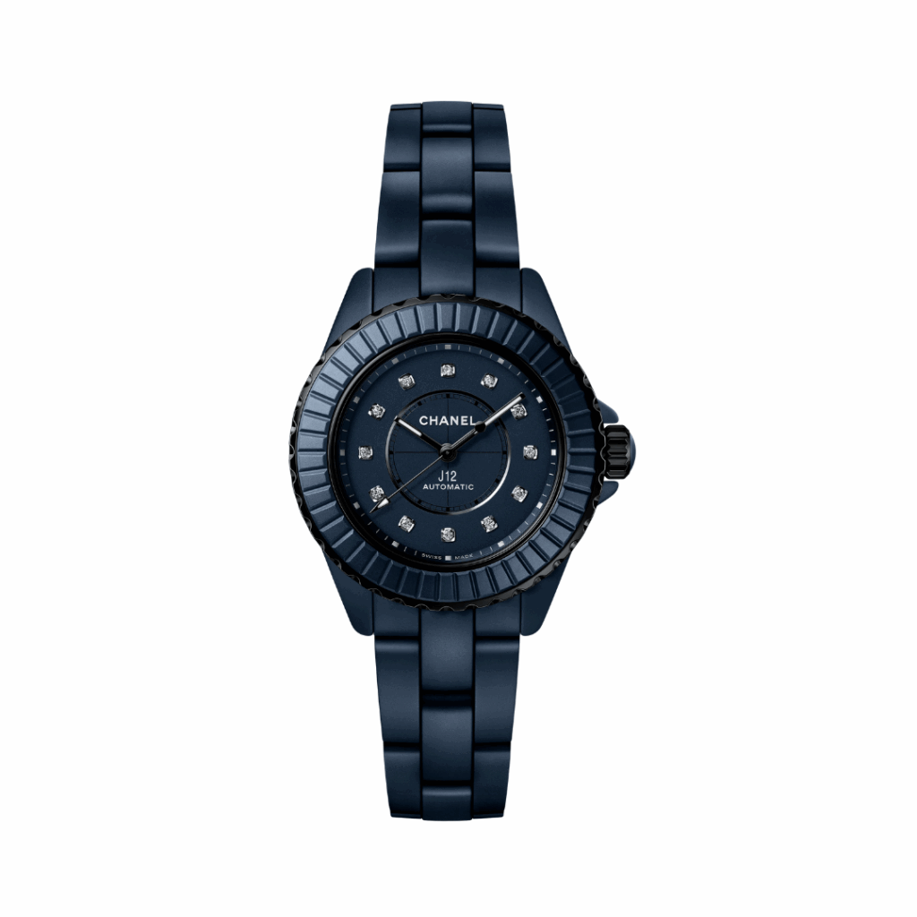 Rellotge CHANEL J12 Bleu Calibre 12.2 de 33mm amb ceràmica blava i índex de diamants